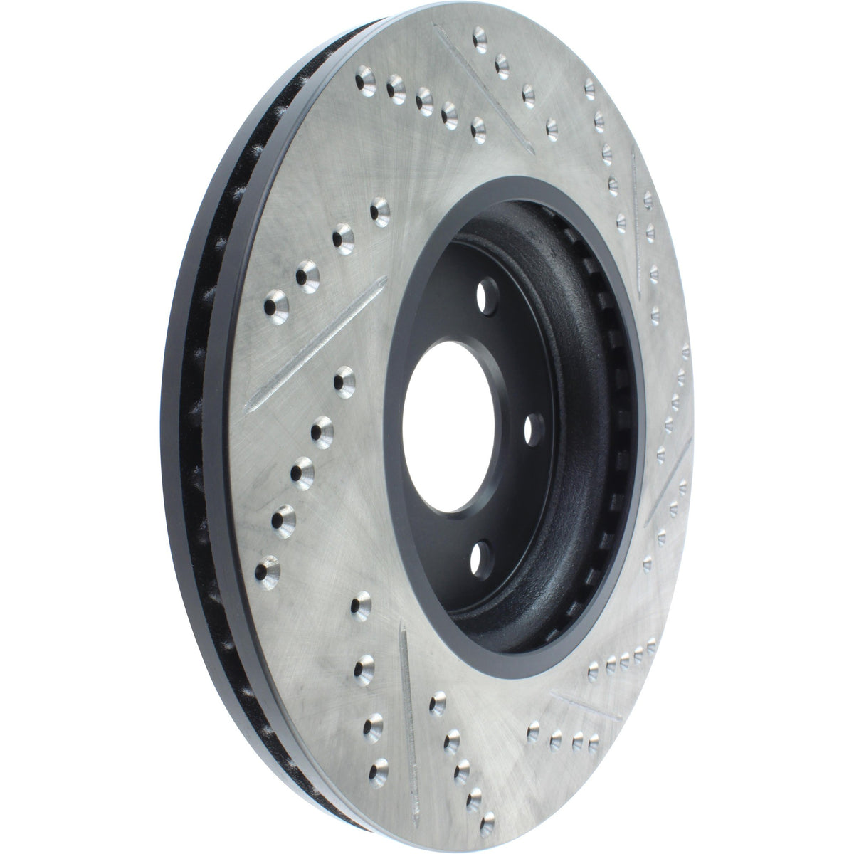 StopTech Sport Drilled/Slotted Brake Rotor; Front Right