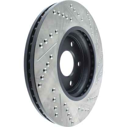 StopTech Sport Drilled/Slotted Brake Rotor; Front Right
