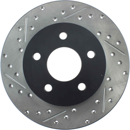 StopTech Sport Drilled/Slotted Brake Rotor; Rear Right