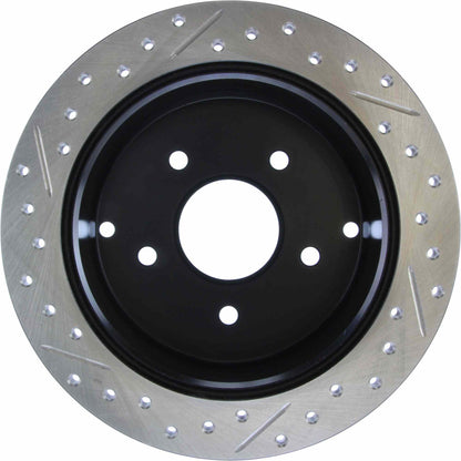 StopTech Sport Drilled/Slotted Brake Rotor; Rear Left