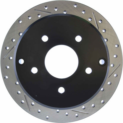 StopTech Sport Drilled/Slotted Brake Rotor; Rear Left