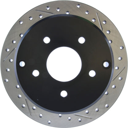 StopTech Sport Drilled/Slotted Brake Rotor; Rear Left