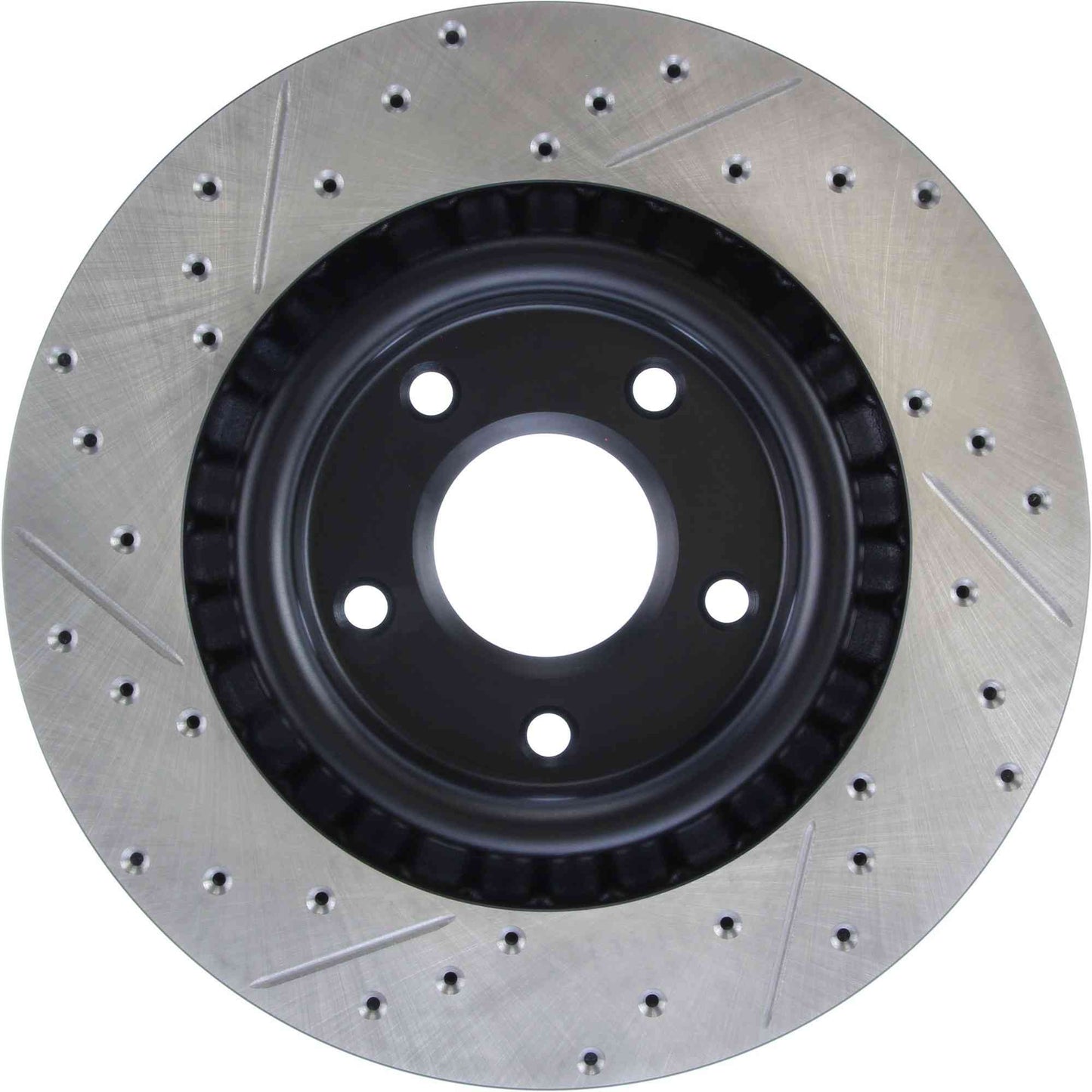 StopTech Sport Drilled/Slotted Brake Rotor; Front Left