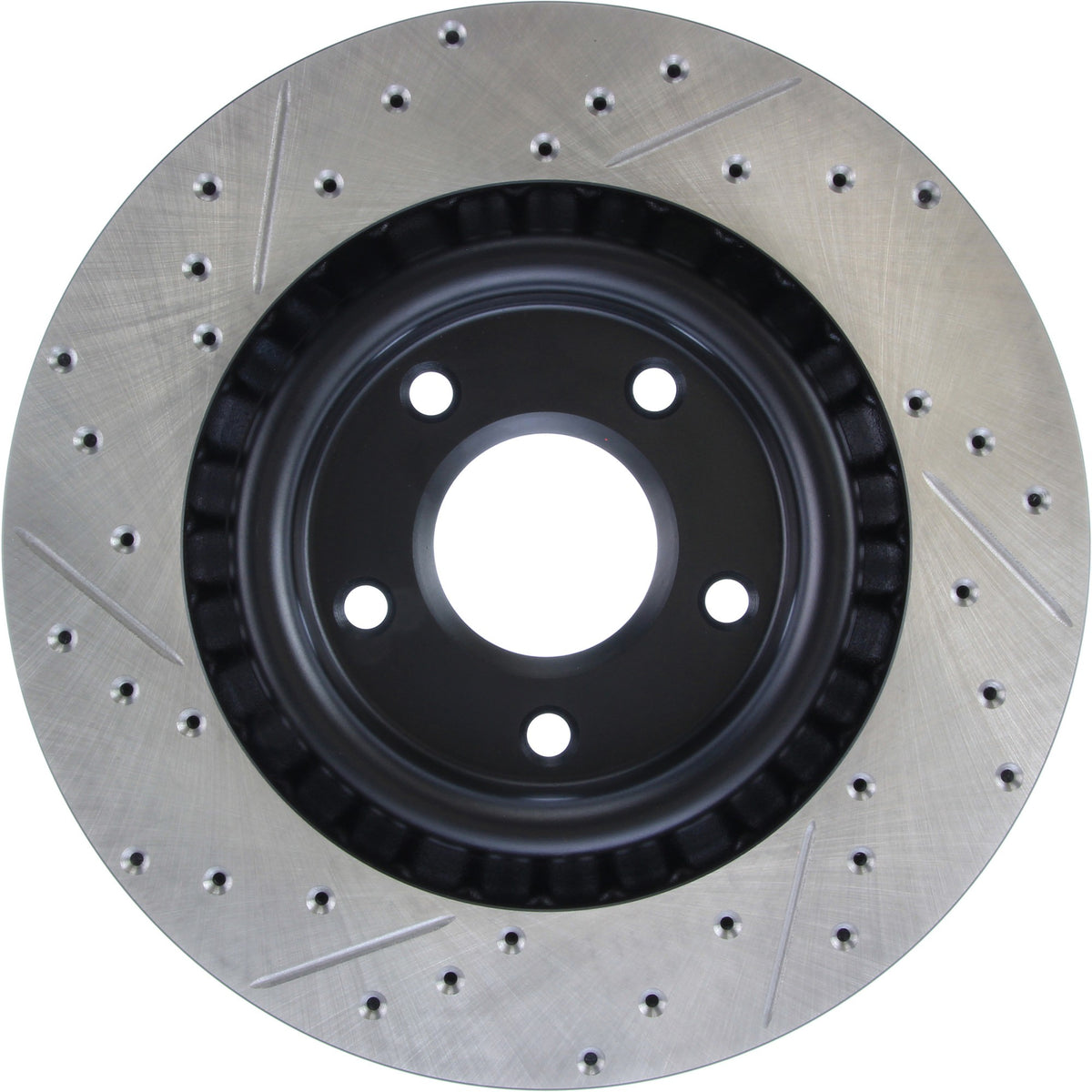 StopTech Sport Drilled/Slotted Brake Rotor; Front Left