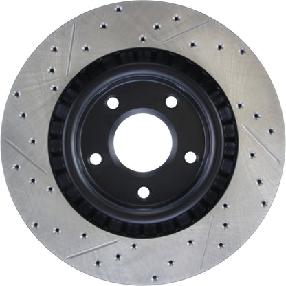 StopTech Sport Drilled/Slotted Brake Rotor; Front Left