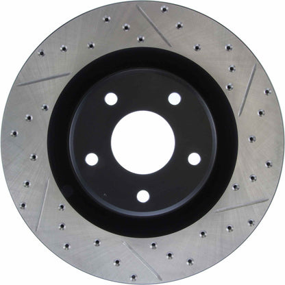 StopTech Sport Drilled/Slotted Brake Rotor; Front Left