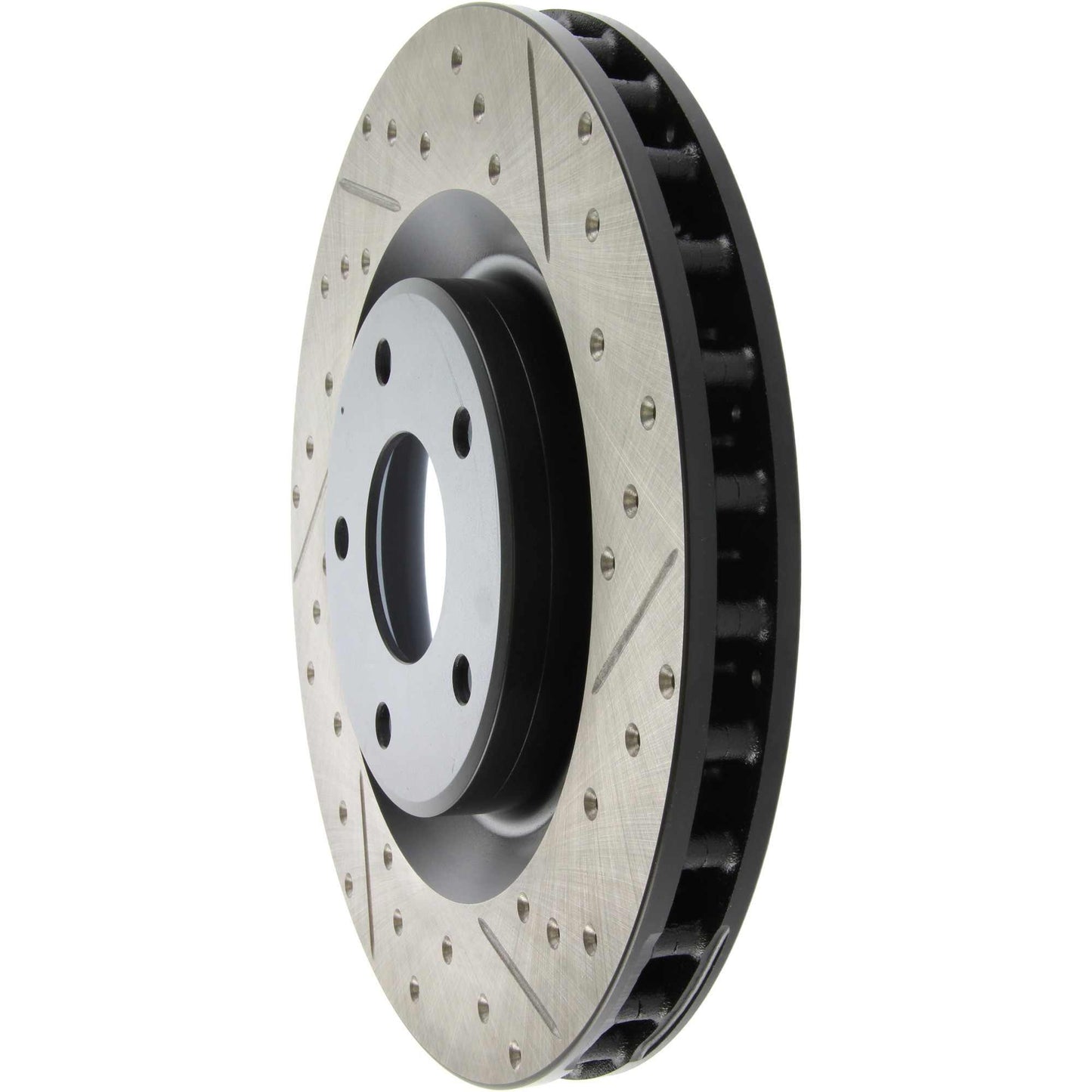 StopTech Sport Drilled/Slotted Brake Rotor; Front Left