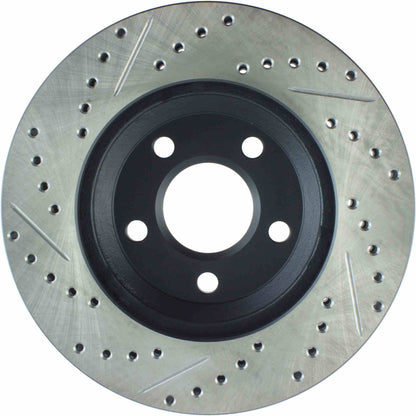 StopTech Sport Drilled/Slotted Brake Rotor; Front Left