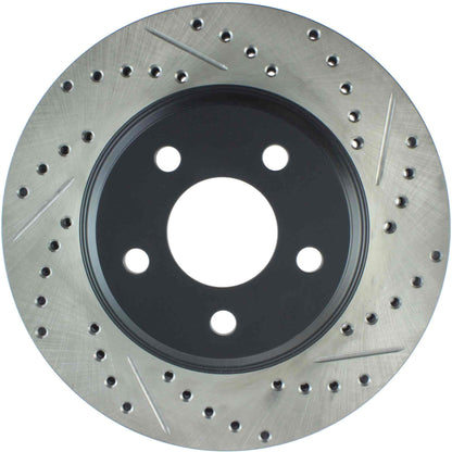 StopTech Sport Drilled/Slotted Brake Rotor; Front Left