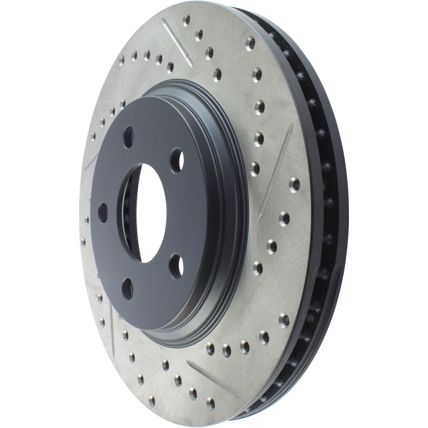 StopTech Sport Drilled/Slotted Brake Rotor; Front Left