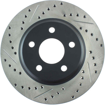 StopTech Sport Drilled/Slotted Brake Rotor; Front Right