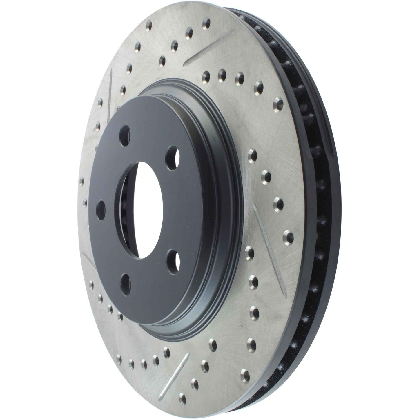 StopTech Sport Drilled/Slotted Brake Rotor; Front Right