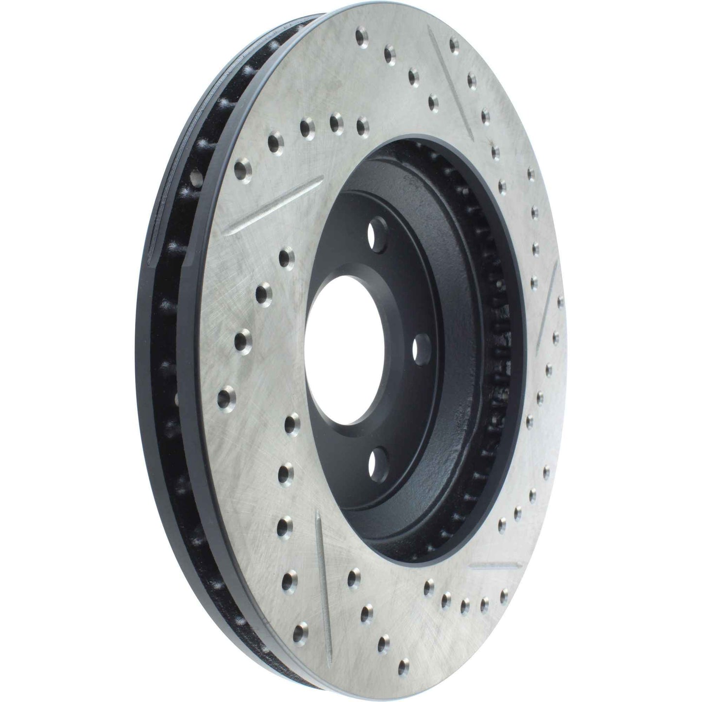 StopTech Sport Drilled/Slotted Brake Rotor; Front Right