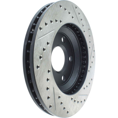 StopTech Sport Drilled/Slotted Brake Rotor; Front Right