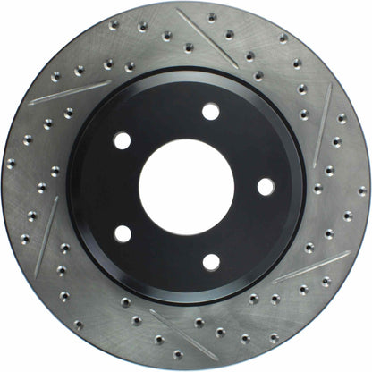 StopTech Sport Drilled/Slotted Brake Rotor; Front Left