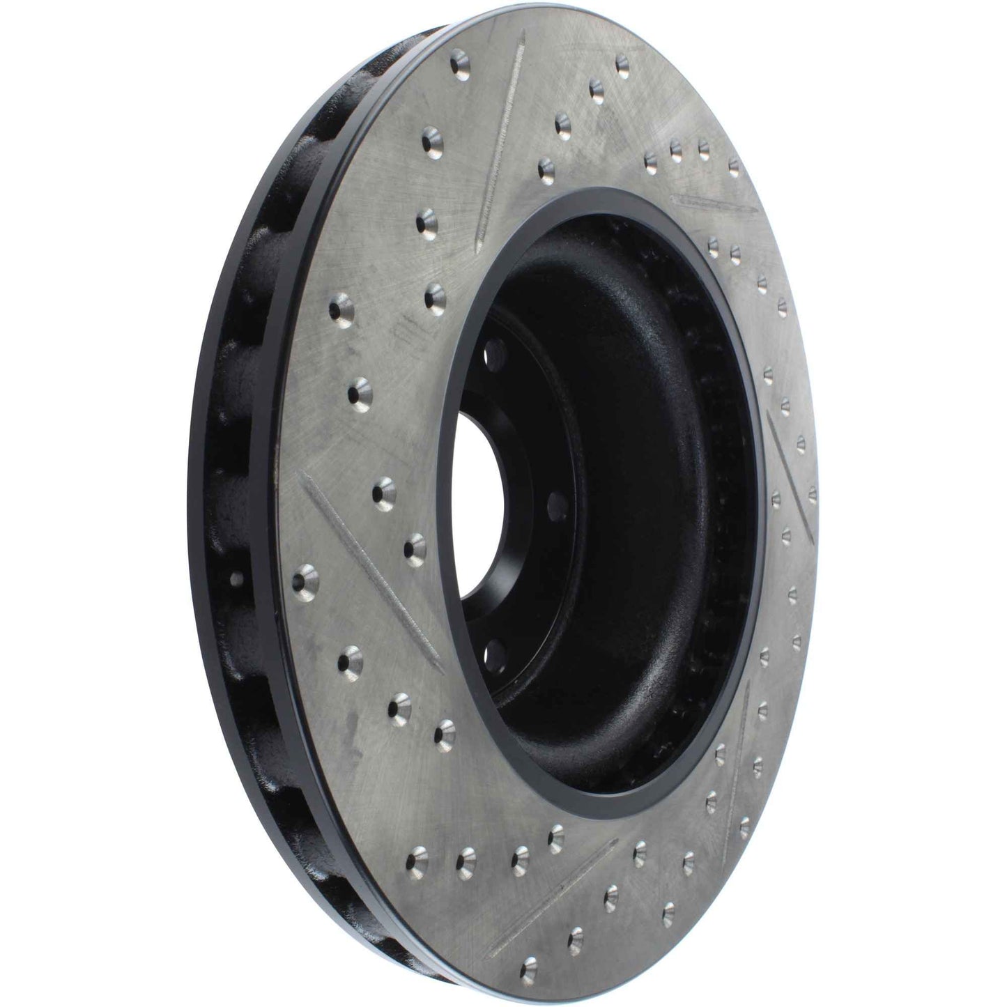 StopTech Sport Drilled/Slotted Brake Rotor; Front Left