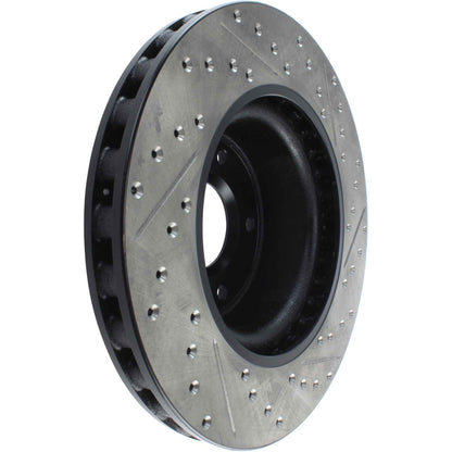 StopTech Sport Drilled/Slotted Brake Rotor; Front Right
