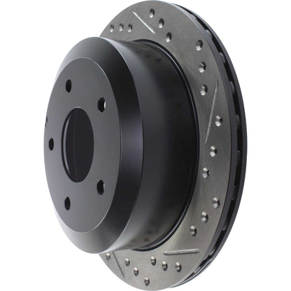 StopTech Sport Drilled/Slotted Brake Rotor; Rear Left