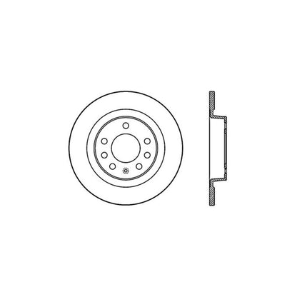StopTech Sport Drilled/Slotted Brake Rotor; Rear Right