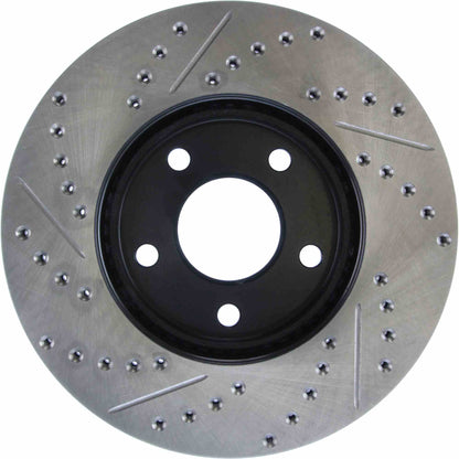 StopTech Sport Drilled/Slotted Brake Rotor; Front Left