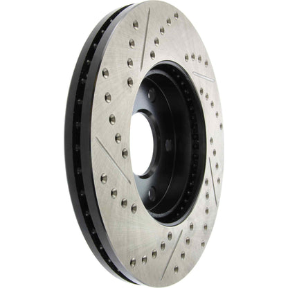 StopTech Sport Drilled/Slotted Brake Rotor; Front Left