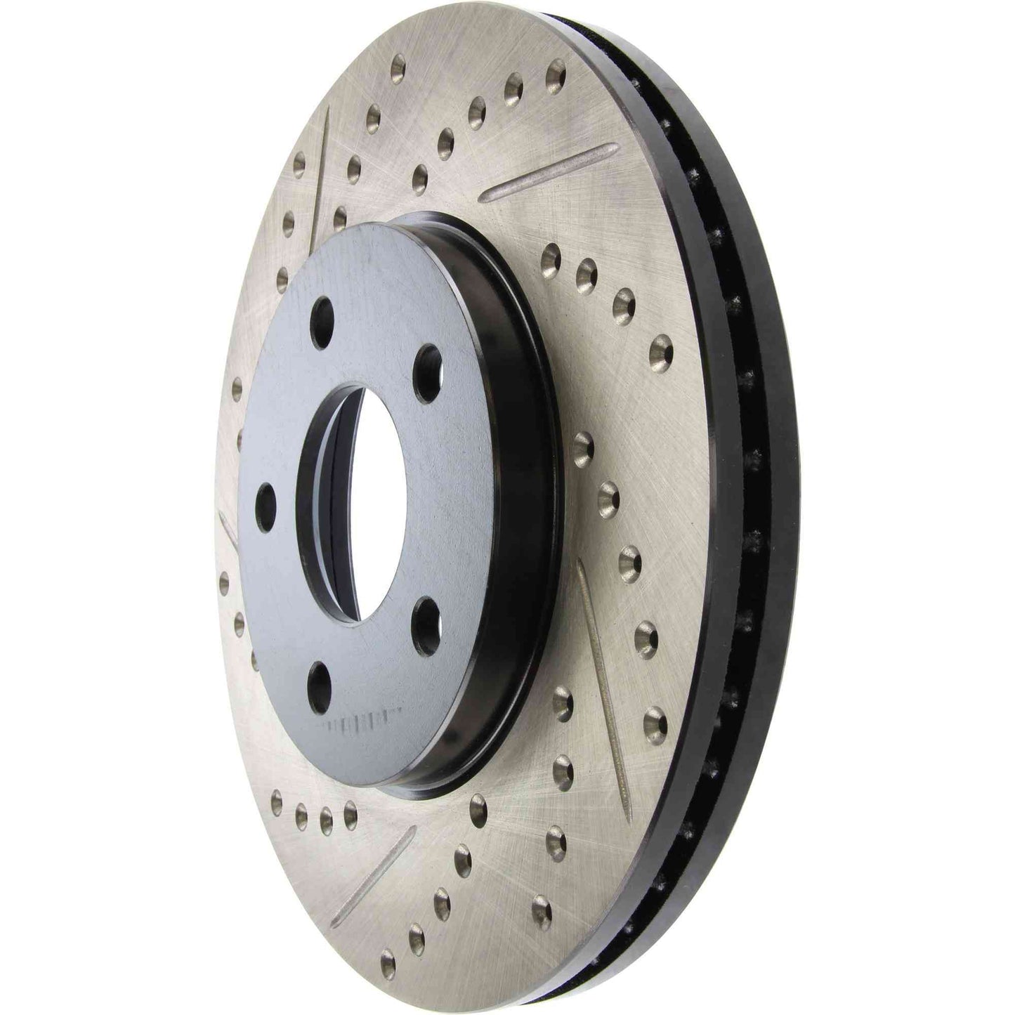 StopTech Sport Drilled/Slotted Brake Rotor; Front Right