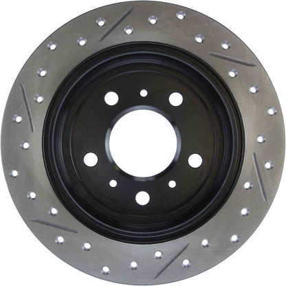 StopTech Sport Drilled/Slotted Brake Rotor; Rear Left