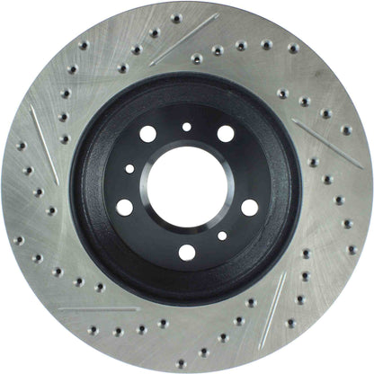 StopTech Sport Drilled/Slotted Brake Rotor; Front Left
