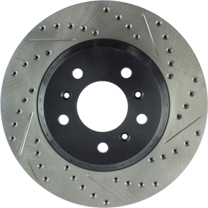 StopTech Sport Drilled/Slotted Brake Rotor; Front Left