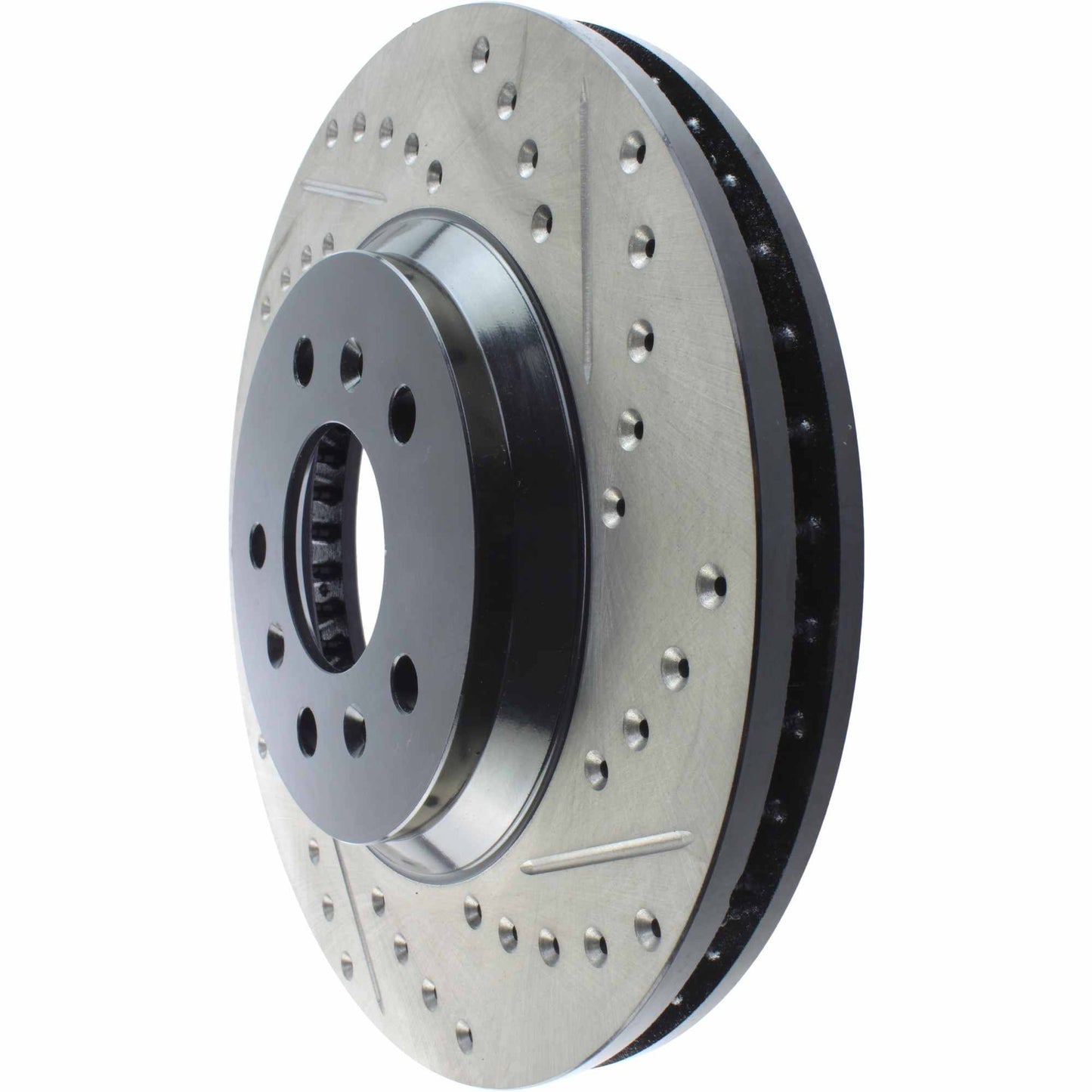 StopTech Sport Drilled/Slotted Brake Rotor; Front Left