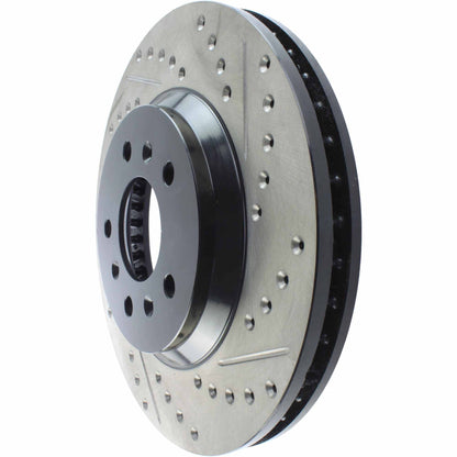 StopTech Sport Drilled/Slotted Brake Rotor; Front Left