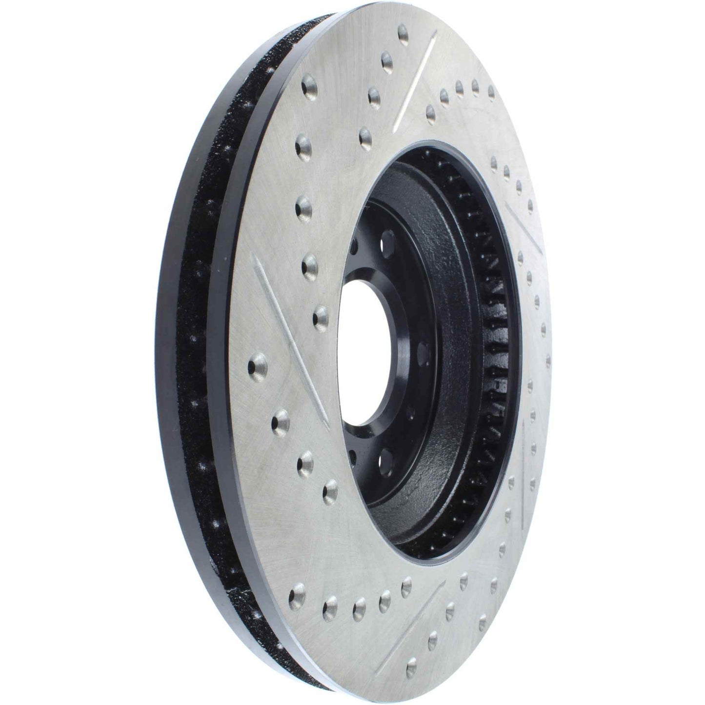 StopTech Sport Drilled/Slotted Brake Rotor; Front Left