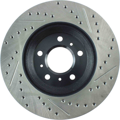 StopTech Sport Drilled/Slotted Brake Rotor; Front Right