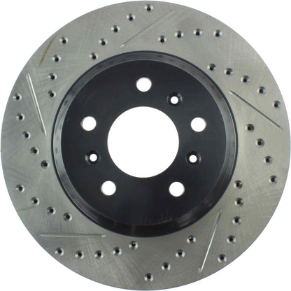StopTech Sport Drilled/Slotted Brake Rotor; Front Right