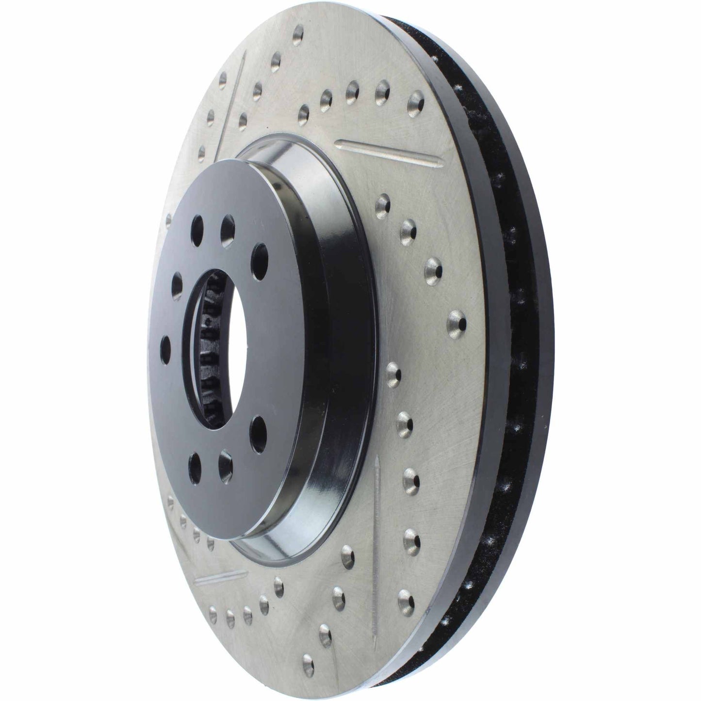 StopTech Sport Drilled/Slotted Brake Rotor; Front Right