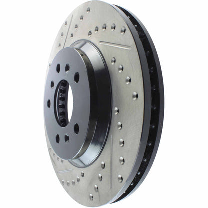 StopTech Sport Drilled/Slotted Brake Rotor; Front Right