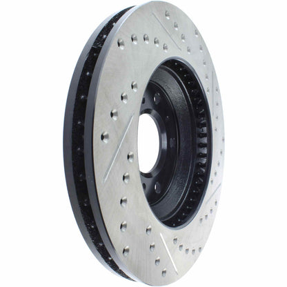 StopTech Sport Drilled/Slotted Brake Rotor; Front Right