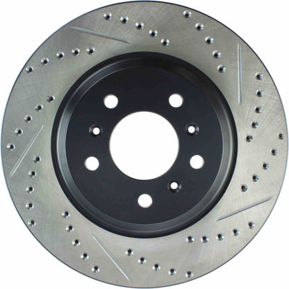 StopTech Sport Drilled/Slotted Brake Rotor; Front Left