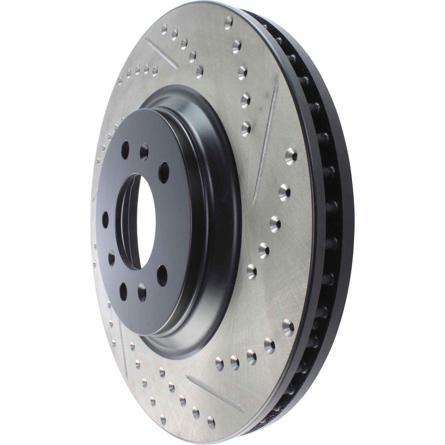 StopTech Sport Drilled/Slotted Brake Rotor; Front Left
