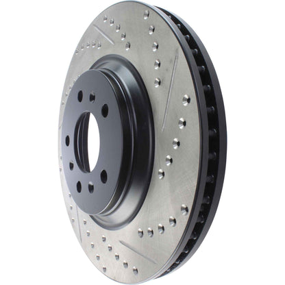 StopTech Sport Drilled/Slotted Brake Rotor; Front Left