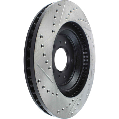 StopTech Sport Drilled/Slotted Brake Rotor; Front Left