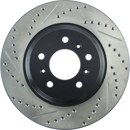 StopTech Sport Drilled/Slotted Brake Rotor; Front Right