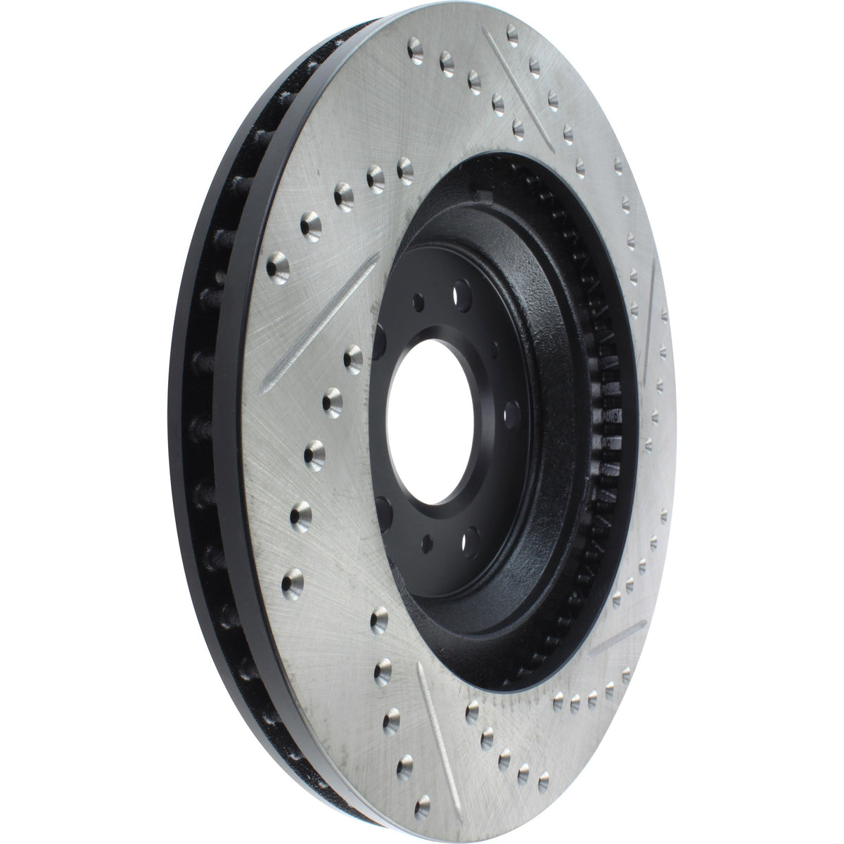 StopTech Sport Drilled/Slotted Brake Rotor; Front Right