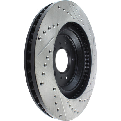 StopTech Sport Drilled/Slotted Brake Rotor; Front Right