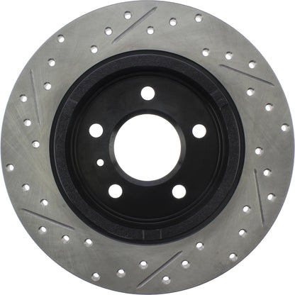 StopTech Sport Drilled/Slotted Brake Rotor; Rear Left