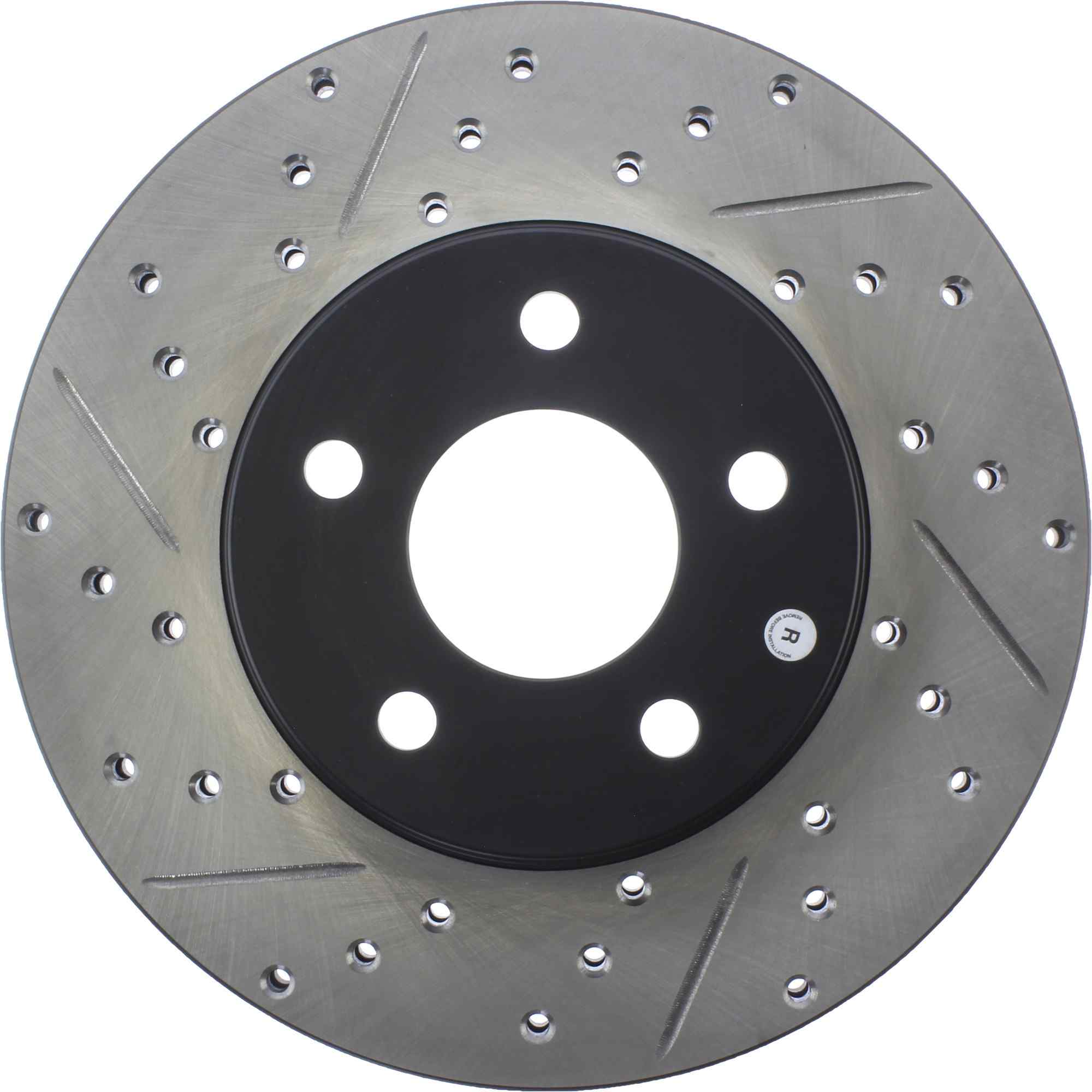 StopTech Sport Drilled/Slotted Brake Rotor; Front Right