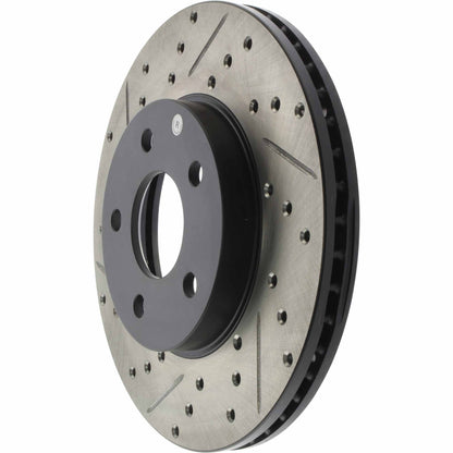 StopTech Sport Drilled/Slotted Brake Rotor; Front Right