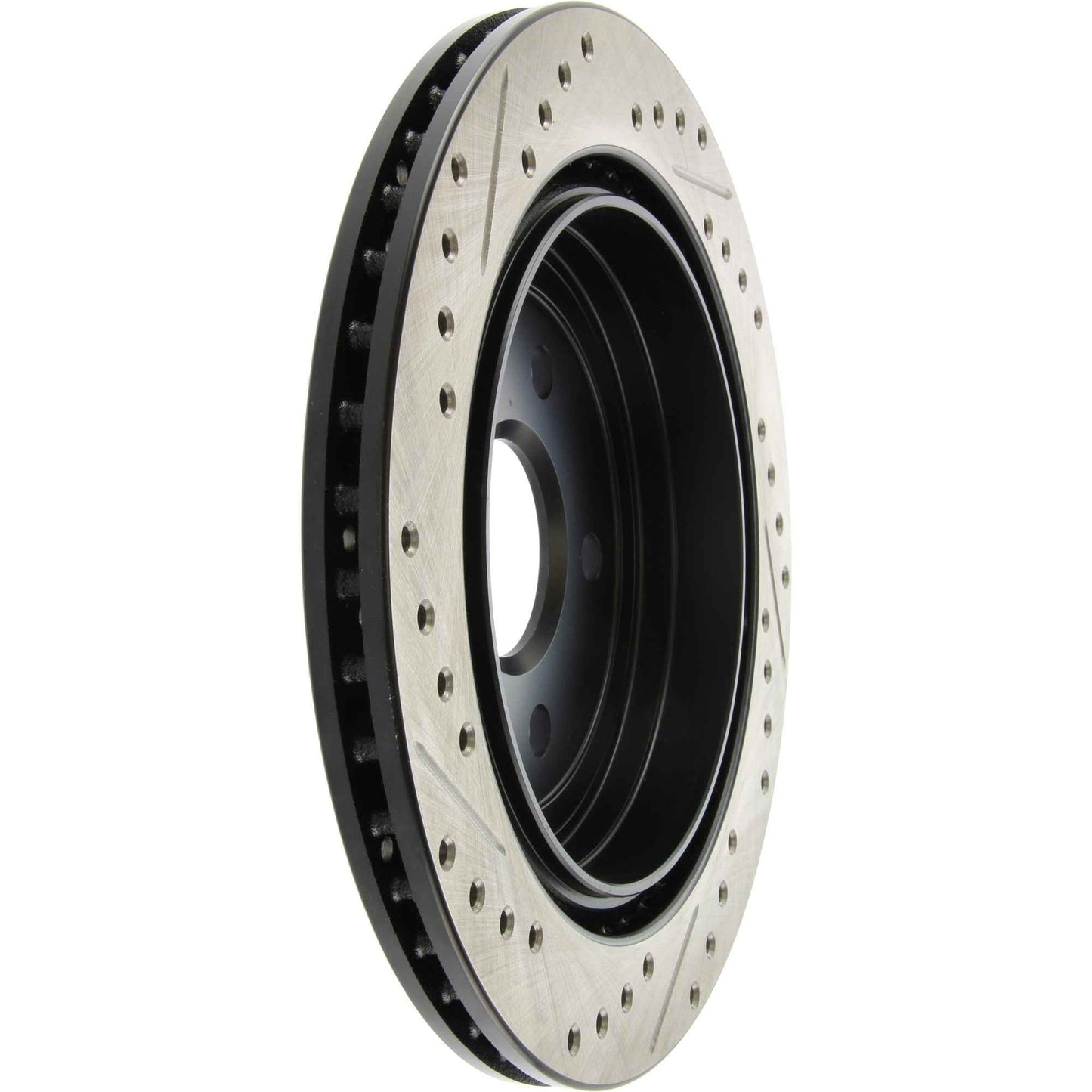 StopTech Sport Drilled/Slotted Brake Rotor; Rear Left
