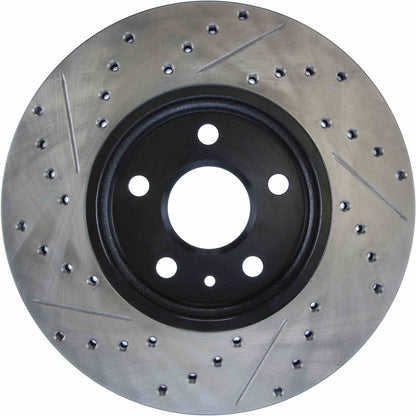 StopTech Sport Drilled/Slotted Brake Rotor; Front Left