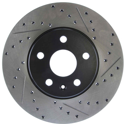StopTech Sport Drilled/Slotted Brake Rotor; Front Left